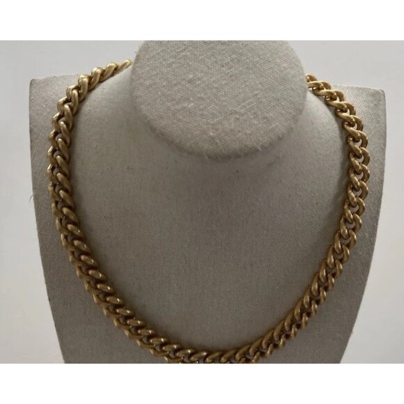 ZARA Gold And Silver Tone Chunky Chain Embossed Coin Necklace Women’s Sz 18.5” - Picture 6 of 12